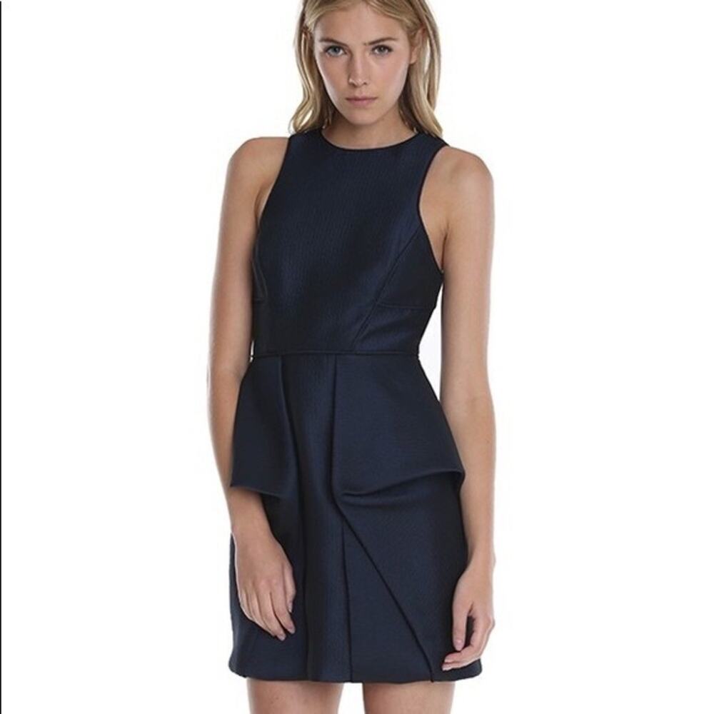 Tibi Simona Black Jaquard Dress Size 6